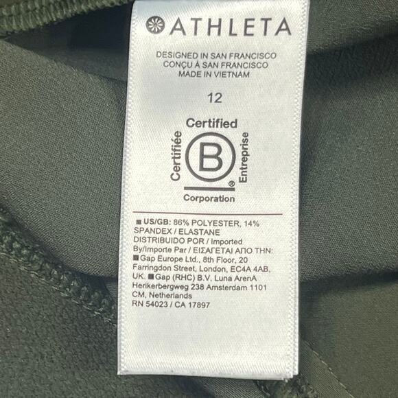 Athleta Size 12 Green High Rise Cargo Pant Utility Stretch Travel Comfort - Picture 9 of 10